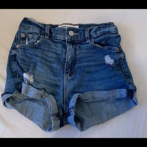 Garage ripped jean shorts